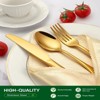 BRINJOY 40-Piece Gold Silverware Set - 8-Person Stainless Steel Flatware Set with Mirror Polish, Dishwasher Safe Cutlery Set - 3 of 4