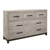 Attractive Gray Finish 1pc Dresser of 7x Drawers Metal Bar Hardware Premium Melamine Board Wooden Bedroom Furniture - 2 of 4