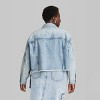 Women's Cropped Denim Trucker Jacket - Wild Fable™ - 3 of 4