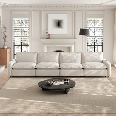 149''Modular Sectional Sofa with 2 Heating cushion Power Recliner Chair, Linen Sectional Sofa Deep Seat Soft Couch with USB Ports for Living Room