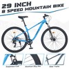 29 Inch 8 Speed Mountain Bike, Front Suspension, Steel Frame, for Men Women Boys and Girls - 2 of 4