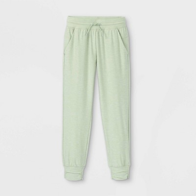 Girls' Soft Jogger Pants - All in Motion™ Heather Green XS