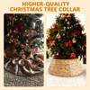 SEVOBAL Christmas Tree Stands Christmas Tree Collars, Rattan Tree Skirts and Stand Base Covers, Christmas Decorations, Brown, 26.97"*36.02"*11.22" - 4 of 4