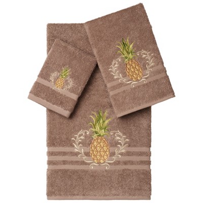 Linum Home Textiles 100% Turkish Cotton WELCOME Embellished Towel Set