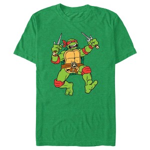 Men's Teenage Mutant Ninja Turtles Raphael Action Pose T-Shirt - 1 of 3