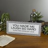 VIP Metal 12 in. White Made Me Laugh Tears Sign - 2 of 4