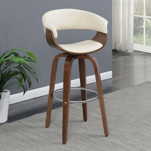 PAGED Modern Chrome Bar Stool, Height Adjustable Swivel Counter Height Bar Chair for Bar, Kitchen, Dining Room - 1 of 4