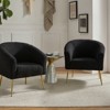 Set of 2 Vicenza Barrel Chair with Metal Legs | Karat Home - 2 of 4