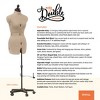 Dritz Small Double Designer Dress Form: Adjustable Dressmaking Mannequin, Beige, Adult Assembly Required - 2 of 4