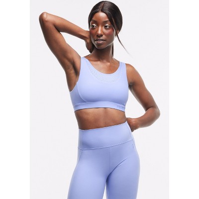 Peloton Women's Cadent Laser Perforated Bra, Ice Blue, L