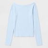 Women's Slim Fit Long Sleeve Round Neck T-Shirt - Wild Fable™ - 4 of 4