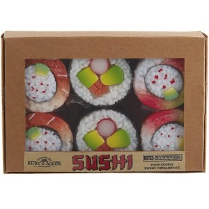 Kurt Adler Paper Ornaments for Christmas Tree, Sushi Box (Set of 6) - 1 of 1