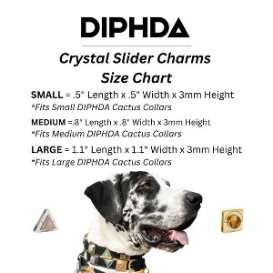 DIPHDA™ Luxury Dog Collar & Cat Collar Triangle Crystal Charm - Handmade Solid Brass w/ Brown Tiger Eye Crystal Jewelry Slider Charms - 1 of 4