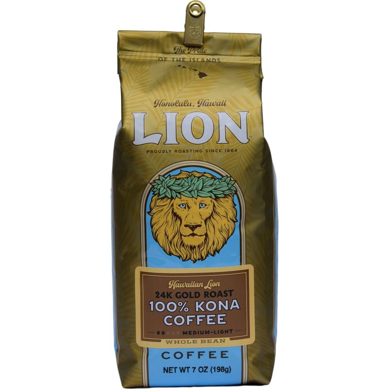 Lion Coffee 100% Kona Medium Roast Whole Bean Coffee - 7oz, 3 of 5