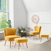 WestinTrends 4 Piece Upholstered Boucle Accent Chair and Ottoman Sets - 2 of 4