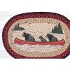 Earth Rugs Bears in Canoe Oval Patch Rug – Hand-Braided Jute 20x30 Rustic Lodge Accent with Nature Scene - 3 of 3