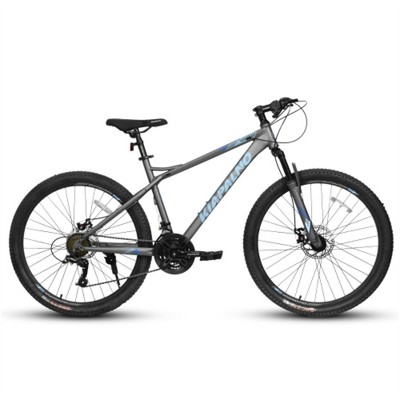 YONWAY 26-Inch Mountain Bike , High Carbon Steel Frame, Front and Rear Mechanical Disc Brakes, 21-Speed Gear System for Adults and Teenagers