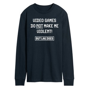 Men's - Instant Message - Video Games Not Violent Long Sleeve Graphic T-Shirt - 1 of 4