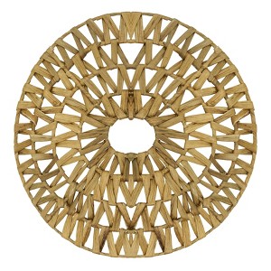 Saro Lifestyle Table Mats with Woven Water Hyacinth Design (Set of 4), Beige - 1 of 4