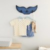 LunaLulinlk Whale Tail Wall Hook for Nursery, Nautical Ocean Wall Decor (Blue, 15.5 x 6.75 x 1 In) - 4 of 4