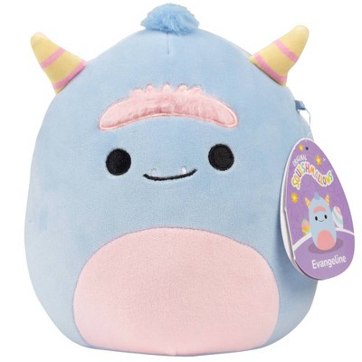 Squishmallows 8" Evangeline the Sky Blue Monster - Jazwares Plush - Collectible Soft & Squishy Stuffed Animal- Gift Easter for Kids, Girls & Boys