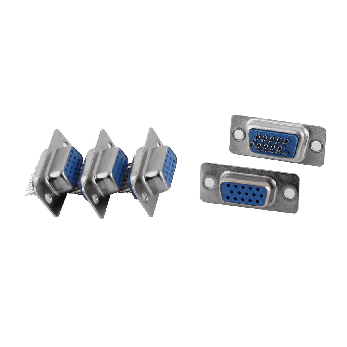 Unique Bargains Plastic Metal VGA Adapter 3.1 x 1.3 x 1.6cm 5 Pcs