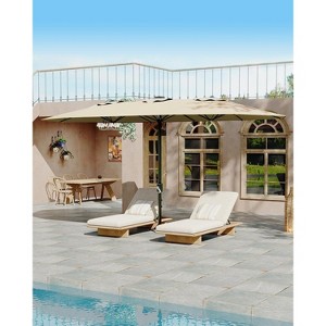 13FT Umbrella Outdoor Patio,Double-Sided Rectangle Umbrella Oversized Shade for 2-6 People - 1 of 4