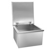 Drop in Ice Chest, 304 Stainless Steel Ice Cooler, Built-in Ice Bin with Hinged Cover & Drain Pipe, for Outdoor Kitchen Bar Counter (Multiple Sizes) - 2 of 4