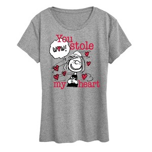 Women's - Peanuts - Patty Stole My Heart Short Sleeve Graphic T-Shirt - 1 of 4