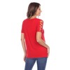 Women's Keyhole Neck Cutout Short Sleeve Top - White Mark - 3 of 4