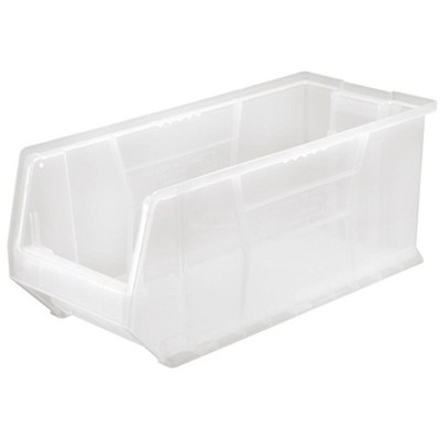Quantum Storage Systems Hulk 24" Container, 23-7/8"L X 16-1/2"W X 11"H, Stackable, Polypropylene, Clear, Made In Usa