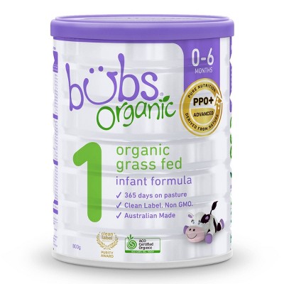 Bubs Stage 1 Organic Grass Fed Powder Infant Formula - 28.2oz : Target