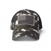 Alilang Distressed Cotton Baseball Cap with Embroidered American Flag Patch - 4 of 4