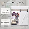 SinCiDo Bathroom Vanity with Sink, 30in Wide Farmhouse Bathroom Sink Cabinet with Sliding Barn Door & Drawers & Adjustable Shelves - 4 of 4