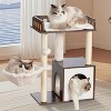 Heybly Modern Cat Tree, Wooden Cat Tower with 3 Scratching Posts - 3 of 3