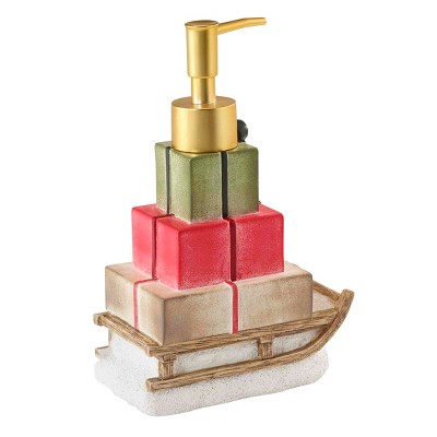 Holiday Countdown Resin Present Stack Lotion Dispenser