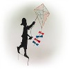 Alpine Corporation LED Solar Boy Silhouette Flying Kite Novelty Sculpture Light Off-White: Metal Construction, 26 LEDs, Solar-Powered Outdoor Decor - 2 of 4