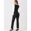 INSPIRE CHIC Women's High Waisted Sleeveless Belted Straight Leg Suspenders Jumpsuit - 4 of 4