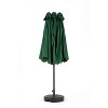 Gulches 14.8 Ft Double Sided Outdoor Umbrella Rectangular Large with Crank ( Dark green) - 3 of 4