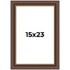 PosterPalooza | Traditional Brown Picture Frame - UV Acrylic, Foam Board Backing, Hanging Hardware - 2 of 4