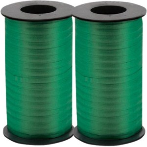 LoonBalloon 500 Yards Emerald Green Curling Ribbon ‚ 3/16 Inch wide Party Wrap (2-Pack) - 1 of 4