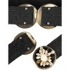 INSPIRE CHIC Women's Elastic Dress Shell Buckle Braided Wide Waist Belts - 2 of 4