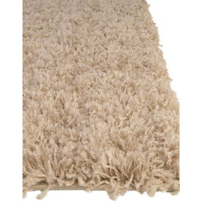 Reversible Blue and Brown Solid Shag Rectangular Rug