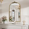 LuxenHome Gold Frame Arch 31.5-Inch Tall Wall Accent Mirror - 2 of 4
