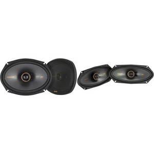 Kicker 51KSC6904 KS-Series 6x9" Coaxial Speakers with 1" tweeters w/ 51KSC41004 4x10" Coaxial Bundle - 1 of 4