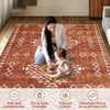 Coucheta Modern Geometric Area Rug Soft Washable Rug Non Slip Non Shedding Floor Carpet, Low Pile Thin Rug, Distressed Southwestern Rug - 2 of 4