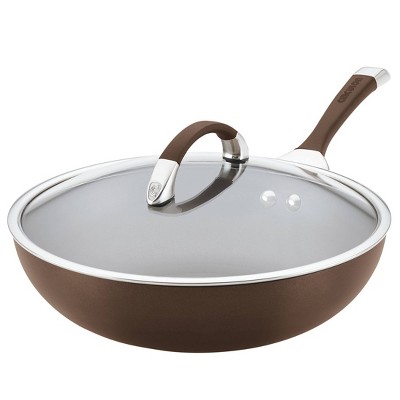 Circulon Symmetry 12" Nonstick Covered Essential Pan: Hard Anodized, Induction Safe, Dishwasher Safe, 4.55 Qt Capacity