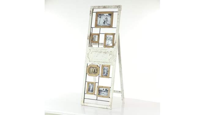Wood 6 Slot Wall Photo Frame with Floor Stand Brown - Olivia &#38; May, 2 of 20, play video
