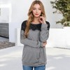Anna-Kaci Women's Top with Lace Yoke Detail and Relaxed Fit - 2 of 4