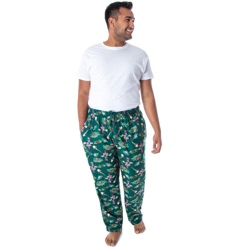 A Christmas Story Men's Movie inspired Allover Print Sleep Pajama Pants Green, 3 of 5